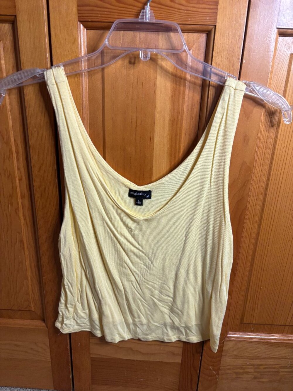Originality Pale Yellow Tank Top (Size L)